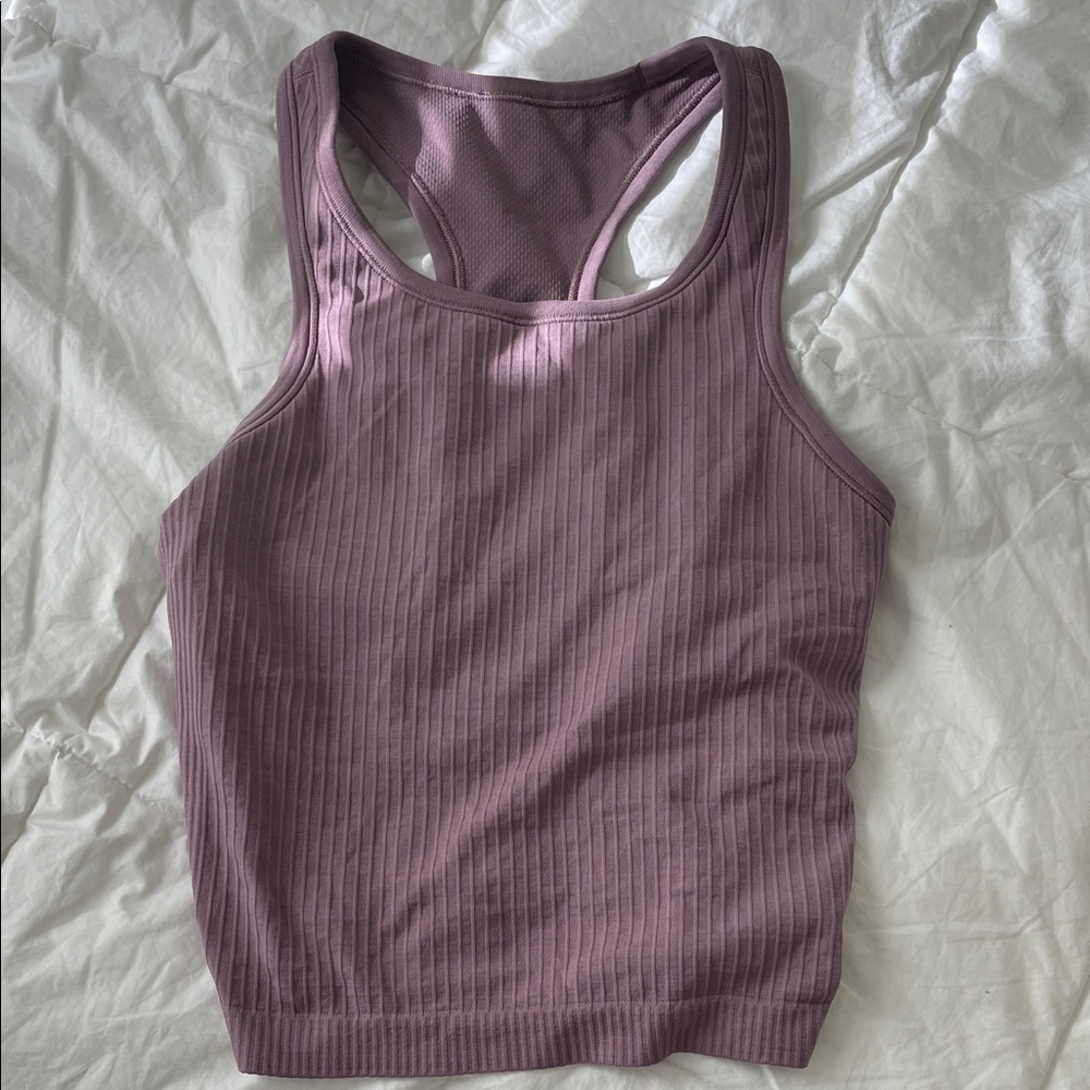 Lululemon ebb to street crop tank size 6
